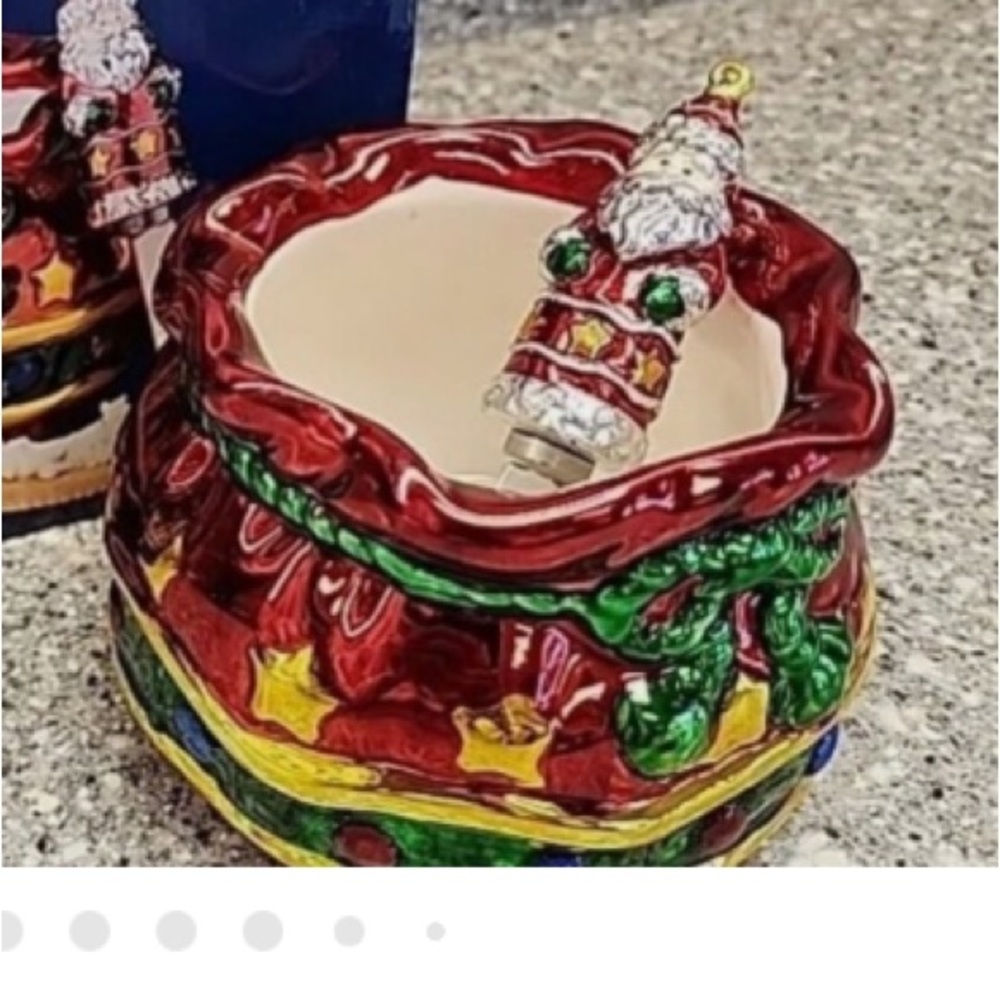 New in Box So Cute! Christmas Ornament Dip Bowl/Spreader Set Love This!!